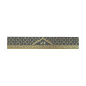 金ゴールドマリゴッドフラワームンダプアーチモノグラム結婚ズ 招待状ベリーバンド (フラット)