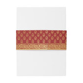 金ゴールドマリゴッドフラワームンダプアーチモノグラム結婚ズ 招待状ベリーバンド (裏面例)