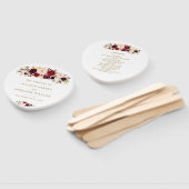 金ゴールドマルサラフラワーズボホ結婚式 プログラムファン ハンドファン (組立なし)