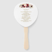 金ゴールドマルサラフラワーズボホ結婚式 プログラムファン ハンドファン (裏面)