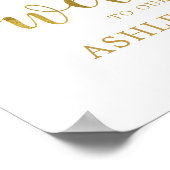 金ゴールドマルサラボホ秋結婚の歓迎ポスター ポスター (角)