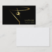 金ゴールドマルティーニオリーブカクテルバーテン 名刺 (正面/裏面)