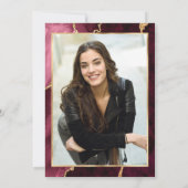 金ゴールドマルーン看護学校RN卒業パーティー 招待状 (裏面)