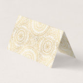 金ゴールドマンエレガントダラヒマワリ白文様 名刺 (裏面)