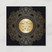 金ゴールドマンダエレガントラの表/裏 スクエア名刺 (裏面)