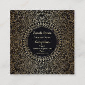 金ゴールドマンダエレガントラの表/裏 スクエア名刺 (正面)