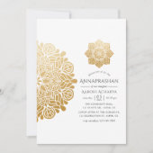 金ゴールドマンダラアンナパラシャンファースト米式 招待状 (正面)