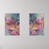 金ゴールドマンダラウォーターカラフルカラー星雲 (正面)