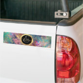 金ゴールドマンダラウォーターカラフルカラー星雲 バンパーステッカー (トラック上)
