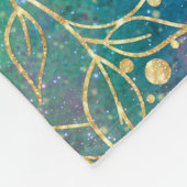 金ゴールドマンダラウォーターカラフルカラー星雲 フリースブランケット (角)