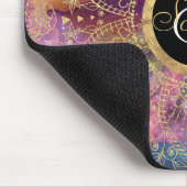 金ゴールドマンダラウォーターカラフルカラー星雲 マウスパッド (コーナー)