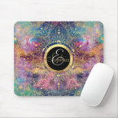 金ゴールドマンダラウォーターカラフルカラー星雲 マウスパッド (マウス)