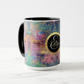 金ゴールドマンダラウォーターカラフルカラー星雲 マグカップ (正面左)
