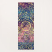 金ゴールドマンダラウォーターカラフルカラー星雲 ヨガマット (裏面)