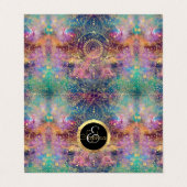 金ゴールドマンダラウォーターカラフルカラー星雲 名刺 (外部フラット)