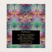 金ゴールドマンダラウォーターカラフルカラー星雲 名刺 (内部フラット)