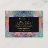 金ゴールドマンダラウォーターカラフルカラー星雲 名刺 (裏面)