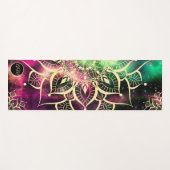 金ゴールドマンダラウォーターカラーネブライニシャル ヨガマット (正面(横))