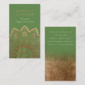 金ゴールドマンダラオングリーンヨガ 名刺 (正面/裏面)