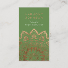 金ゴールドマンダラオングリーンヨガ 名刺