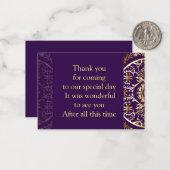 金ゴールドマンダラオンパープルサンキューカード ノートカード (正面/裏面インサイチュ)