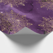 金ゴールドマンダラオンパープルスカイ ラッピングペーパー (角)