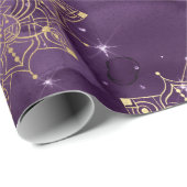 金ゴールドマンダラオンパープルスカイ ラッピングペーパー (ロールコーナー)