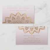 金ゴールドマンダラオンマウヴきらめく 名刺 (正面/裏面)