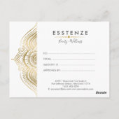 金ゴールドマンダラギフト券デザイン ポストカード (裏面)