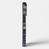 金ゴールドマンダラコレクションブルーデザイン Case-Mate iPhoneケース (裏面 / 右)