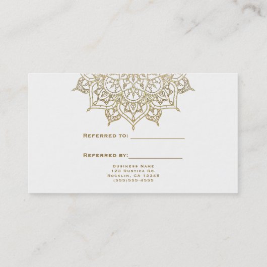 金ゴールドマンダラシック友人の紹介を参照 紹介カード (裏面)