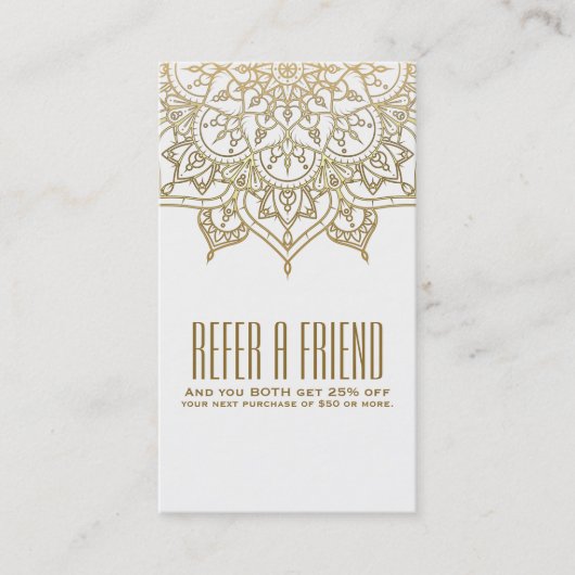 金ゴールドマンダラシック友人の紹介を参照 紹介カード (正面)