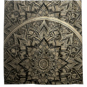 金ゴールドマンダラシャワーカーテン シャワーカーテン (正面)