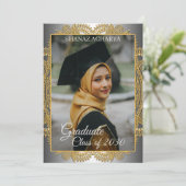 金ゴールドマンダラシルバーグレイ卒業 案内状 (スタンド正面)