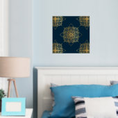 金ゴールドマンダラダマスク模様 箔ポスター (インサイチュ (寝室))