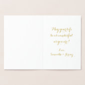 金ゴールドマンダラナマステグリーティングカード 箔カード (内部)