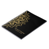 金ゴールドマンダラハートと黒の渦巻き ノートブック (左側)