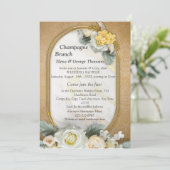 金ゴールドマンダラバックグラウンドとホワイトローズ 招待状 (スタンド正面)