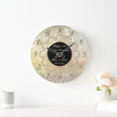 金ゴールドマンダラバラ《写真》ぼけ味結婚50周年 ラージ壁時計 (ホーム)