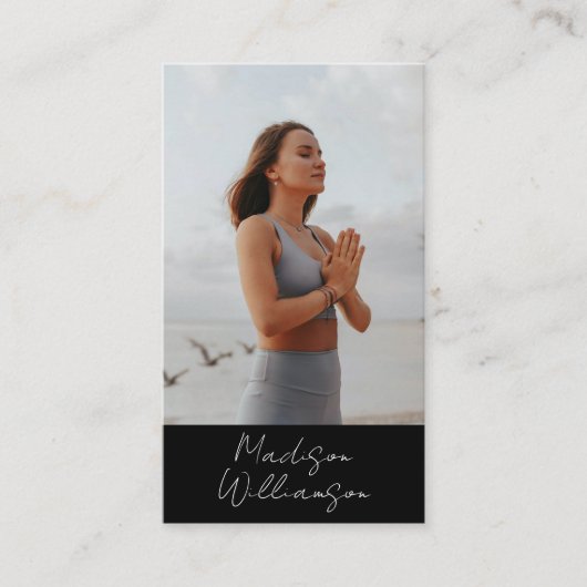 金ゴールドマンダラピンクのクリスタルサイキックスピリチュアル写真 名刺 (正面)