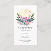 金ゴールドマンダラピンククリスタルサイキックスパスピリチュアル 名刺 (裏面)