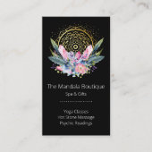 金ゴールドマンダラピンククリスタルサイキックスパスピリチュアル 名刺 (正面)