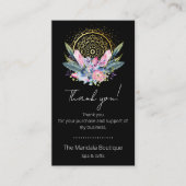 金ゴールドマンダラピンククリスタルスパスピリチュアルありがとう 名刺 (正面)