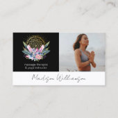 金ゴールドマンダラピンククリスタルスピリチュアルアポイントメント 名刺 (正面)