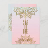 金ゴールドマンダラピンクピーチエレガントチックザデイト 案内ポストカード (正面/裏面)