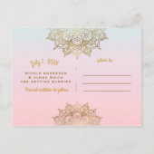 金ゴールドマンダラピンクピーチエレガントチックザデイト 案内ポストカード (裏面)