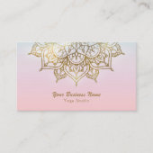 金ゴールドマンダラピンクピーチッモダンチヨガスタジオ 名刺 (正面)