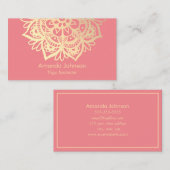 金ゴールドマンダラピンモダンクヨガインストラクター 名刺 (正面/裏面)