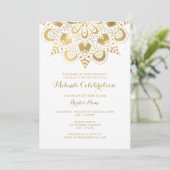 金ゴールドマンダラムディお祝い招待状 招待状 (スタンド正面)