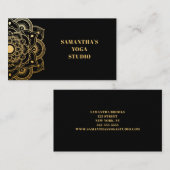 金ゴールドマンダラヨガスタジオ 名刺 (正面/裏面)